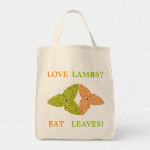 Bolso De Tela Amor Lambs Comer deja la comestible orgánica