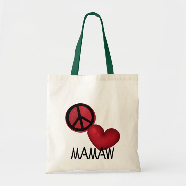 Bolso De Tela Amor Mamaw de la paz (Frente)