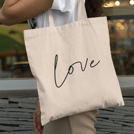 Bolso De Tela Amor minimalista