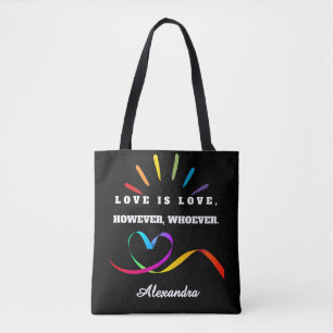 Bolso De Tela Amor Minimalista es Amor Nombre Personalizado Orgu