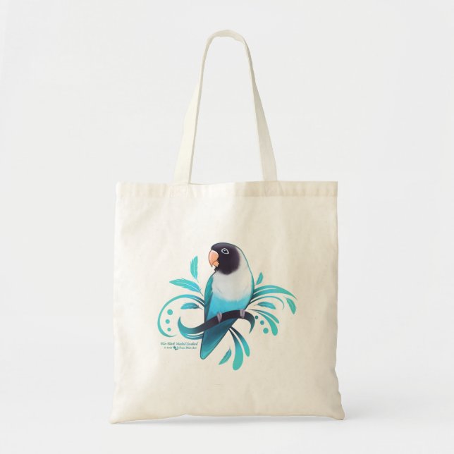 Bolso De Tela Amor negro azul (Frente)