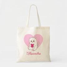 Amor personalizado del gato del corazón rosado kaw