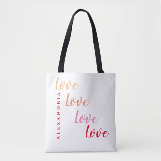 Bolso De Tela Amor personalizado moderno (Anverso)