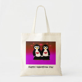 Bolso De Tela Amor pingüino por Día de San Valentín