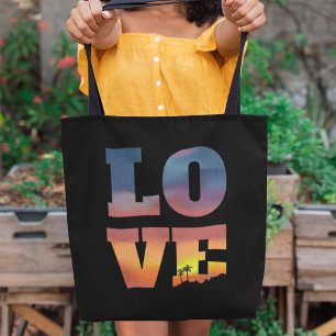 Bolso De Tela Amor por el atardecer tropical