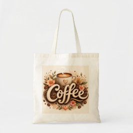 Bolso De Tela Amor por el Café Floral