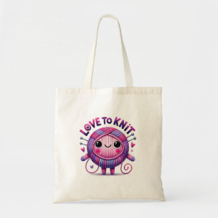 Bolso De Tela Amor por hacer citas de cuta morada rosada pelota