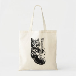 Bolso De Tela Amor por Música Genial | Gato de Rock Tocando Guit