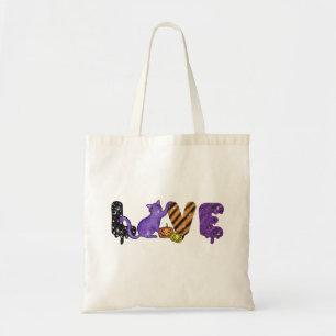 Bolso De Tela Amor por un gato lindo para Halloween