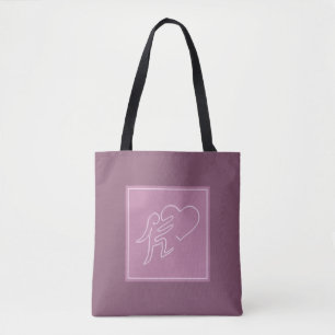 BOLSO DE TELA AMOR (RASPBERRY)