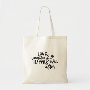 Bolso De Tela Amor, risas y felicidad siempre después