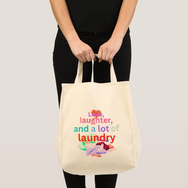 Bolso De Tela Amor, risas y mucha ropa (Anverso (producto))