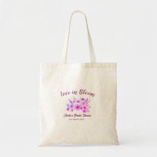 Bolso De Tela amor rosa boho en flor nombre ducha nupcial retro