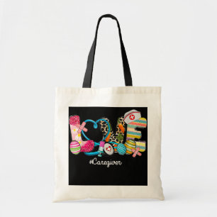 Bolso De Tela AMOR Stethoscope Scrub Cuidador Vida de enfermera