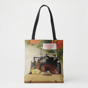 Bolso De Tela Amor Vintage, Camino Cerrado Proceda Bajo Su Propi