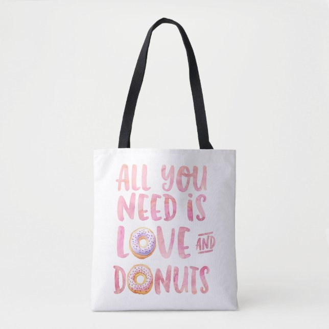 Bolso De Tela Amor y donuts (Anverso)