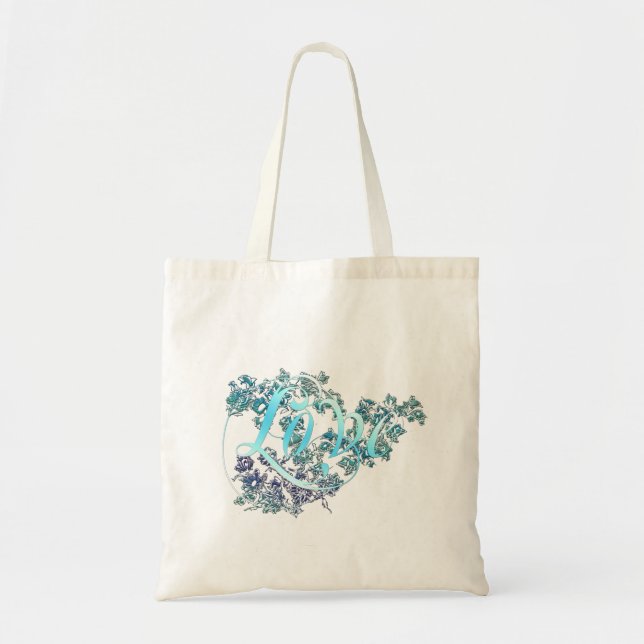 Bolso De Tela Amor y flores (Frente)
