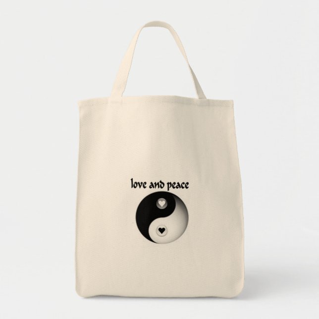 Bolso De Tela Amor y paz (Frente)