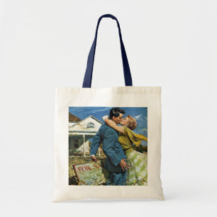 Bolso De Tela Amor y Romance Vintage Recién Casados Compran Prim
