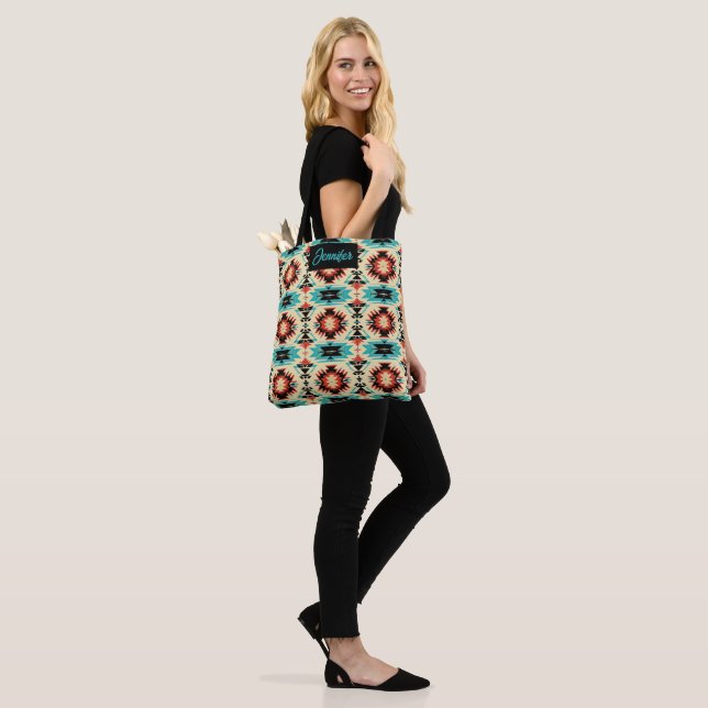 Bolso De Tela Amortiguamiento con motivos nativos de Estados Uni (Puesto)