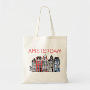 Bolso De Tela Ámsterdam Casas de Inclinación Holandesa