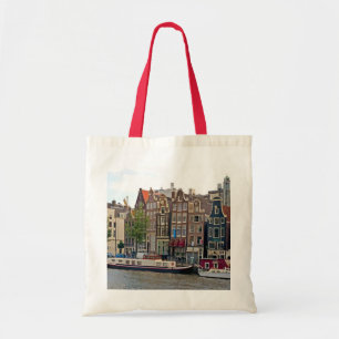 Bolso De Tela Amsterdam, casas en el canal