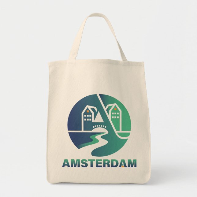 Bolso De Tela Ámsterdam Países Bajos Europa (Frente)