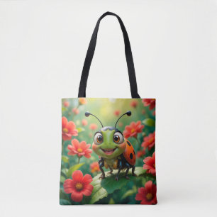 Bolso De Tela 🐞 Amuleto de Mariquita Linda para Jardín Encanto