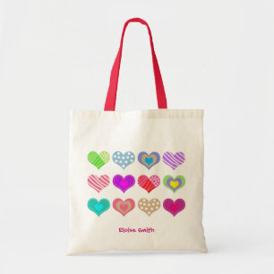 Bolso De Tela Añada su corazón del sudor del nombre