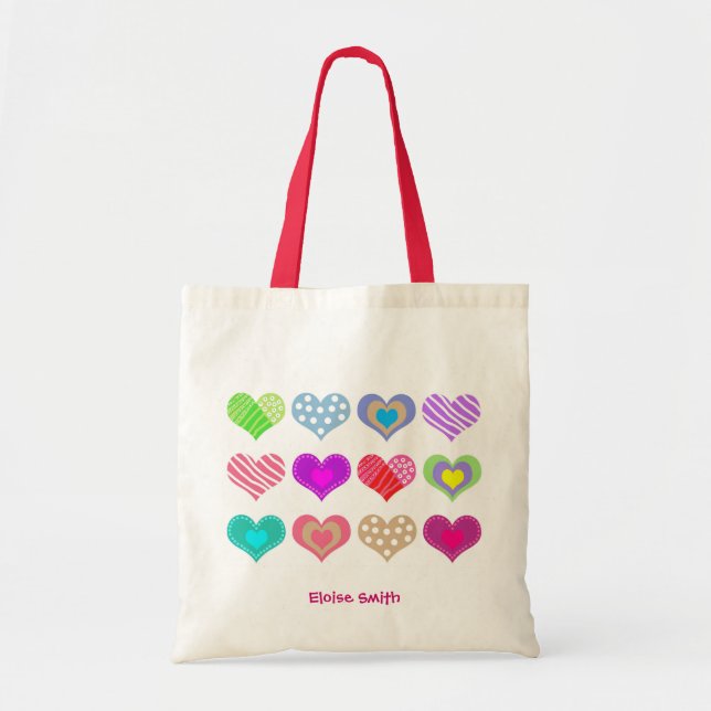 Bolso De Tela Añada su corazón del sudor del nombre (Frente)