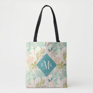 Bolso De Tela Añada su estampado de flores moderno del monogram