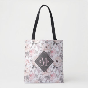 Bolso De Tela Añada su modelos rosados del monograma   y grises