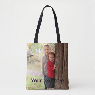 Bolso De Tela Añada su propio texto y foto del personalizado