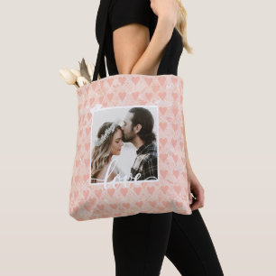 Bolso De Tela Añade tu propia foto Personalizado Corazones de a