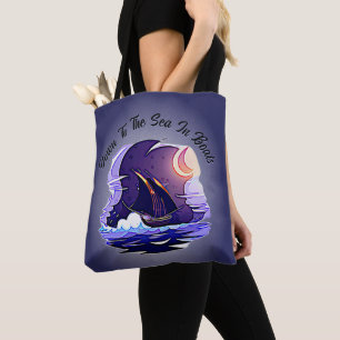 Bolso De Tela Añadir el nombre de su texto, barco de vela, nubes