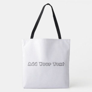 Bolso De Tela Añadir el texto Cartera de compras de carteras gra