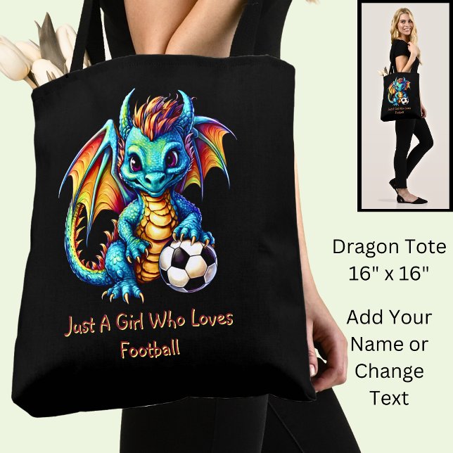 Bolso De Tela Añadir nombre de texto - Dragon - Un Chica que ama (Subido por el creador)