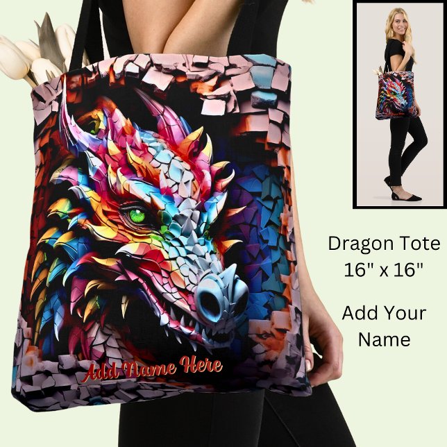 Bolso De Tela Añadir nombre de texto, pared tridimensional rayad (Subido por el creador)