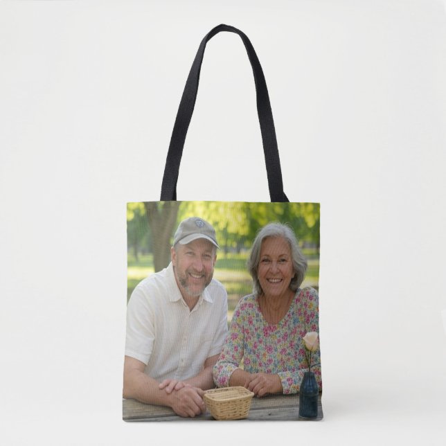 Bolso De Tela Añadir Personalizar de foto retirado (Anverso)