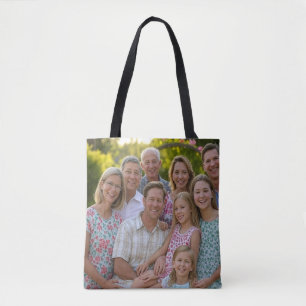 Bolso De Tela Añadir Personalizar de fotografía de Reunión Famil