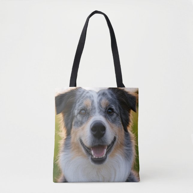 Bolso De Tela Añadir Personalizar de fotografía Mascota (Anverso)
