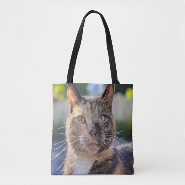 Bolso De Tela Añadir Personalizar de fotos de gato (Anverso)