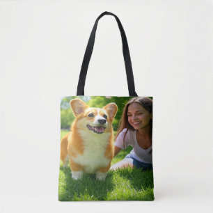 Bolso De Tela Añadir Personalizar Mascota de foto personalizada