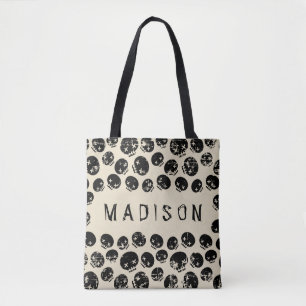 Bolso De Tela Añadir su nombre Grunge Skeleton