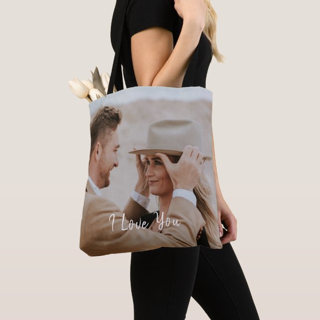 Bolso De Tela Añadir su propia foto Personalizado (Detalle)