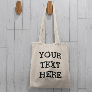 Bolso De Tela Añadir su propio texto Personalizado aquí negro y