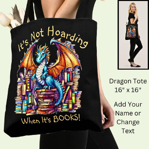 Bolso De Tela Añadir texto de nombre, Dragon no Hoarding cuando