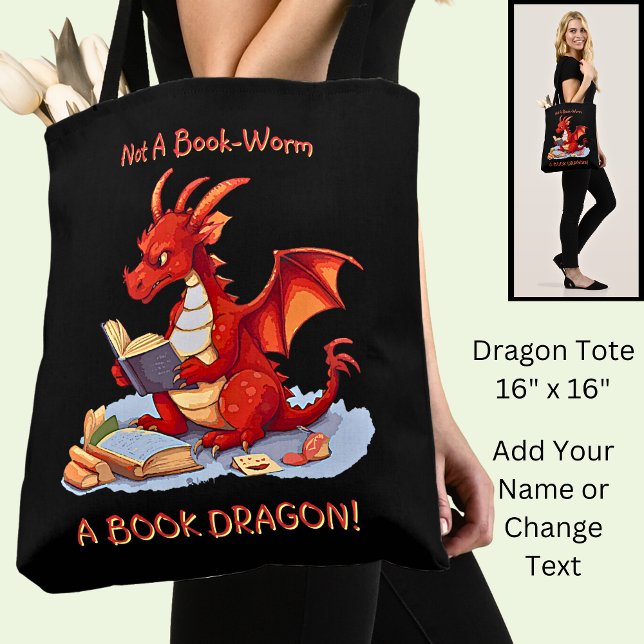 Bolso De Tela Añadir texto de nombre - No un libroGusano un drag (Subido por el creador)