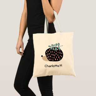 Bolso De Tela Añadir tu nombre Cute Hedgehog