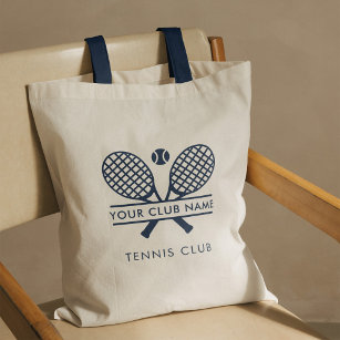 Bolso De Tela Añadir tu nombre de club de tenis equipo de la mar